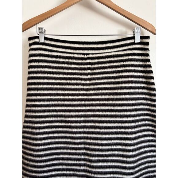 Anthropologie Maeve striped knit fuzzy skirt size 12 - Picture 4 of 13